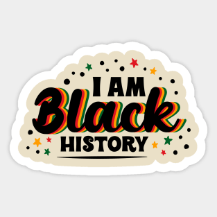 I Am  Black History Sticker